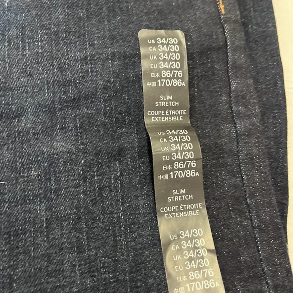 Gap Men's Jeans Dark Blue Slim Stretch Size 34 X 30 NWT - Picture 4 of 6